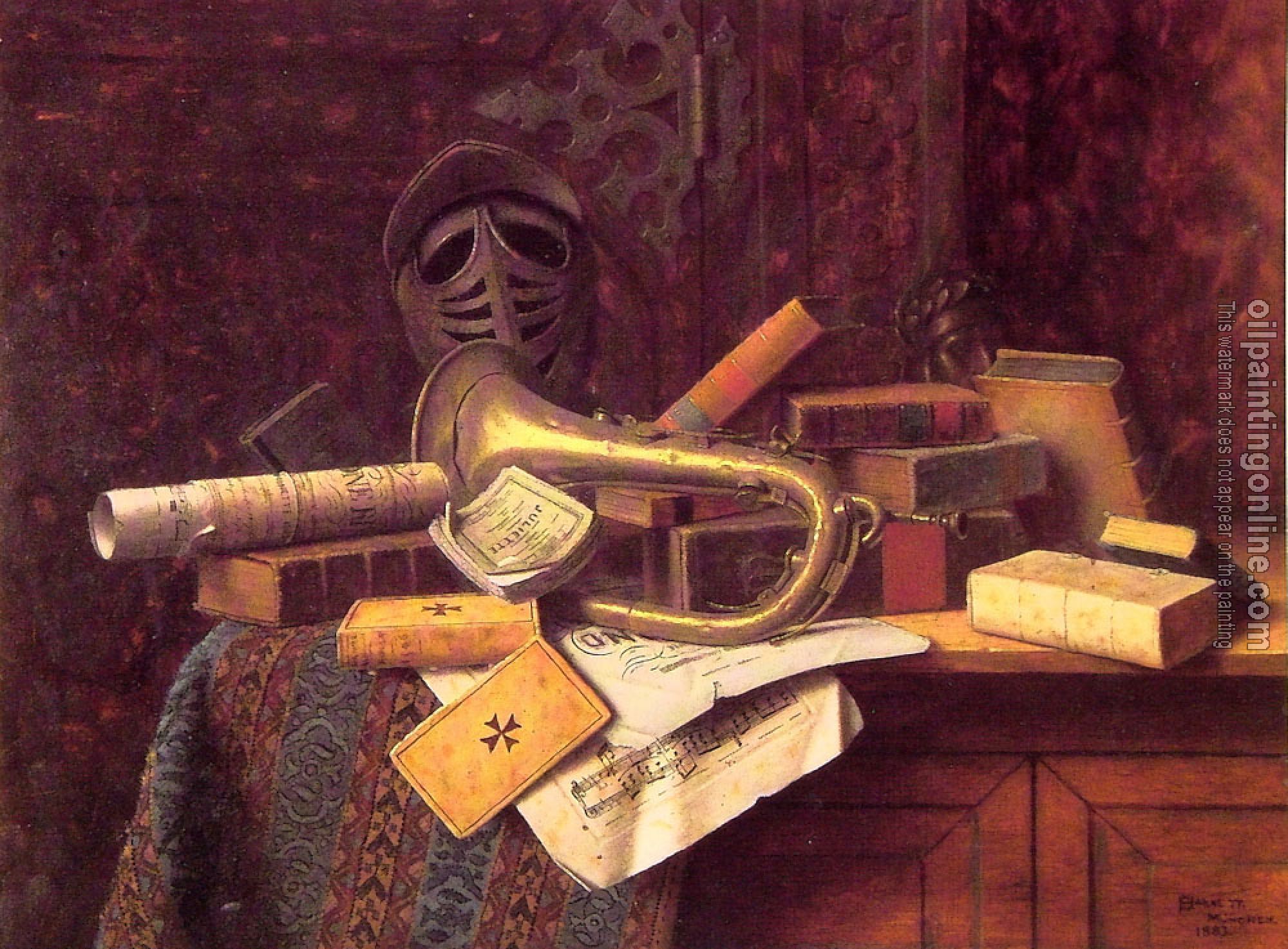 William Michael Harnett - Still life with Bust of Dante